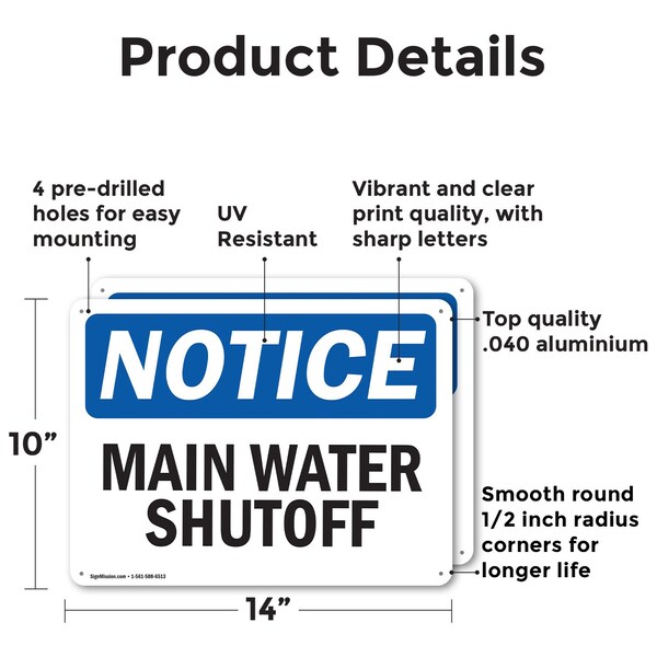 Main Water Shutoff, 14 In W X Rectangle, Aluminum